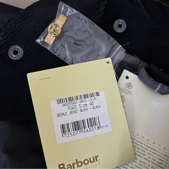 Barbour Men's Black Bedale Jacket - Picture 7 of 8